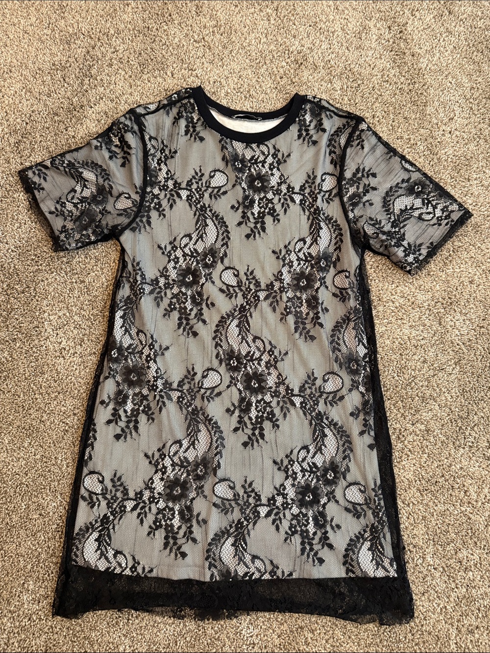 Zara Black Lace Mini Dress